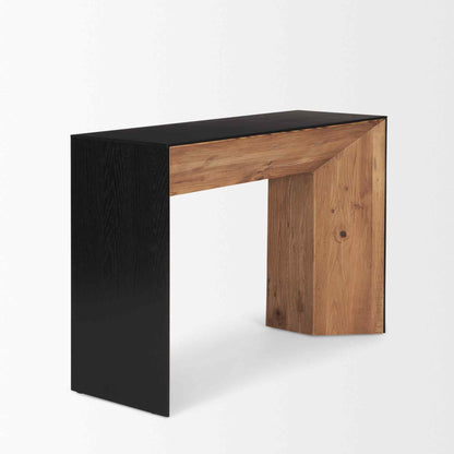 Tabor Natural Wooden Waterfall Console Table