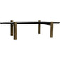 Tabu Coffee Table, Brass Legs Ebony Walnut - LOOMLAN - Noir - Coffee Tables