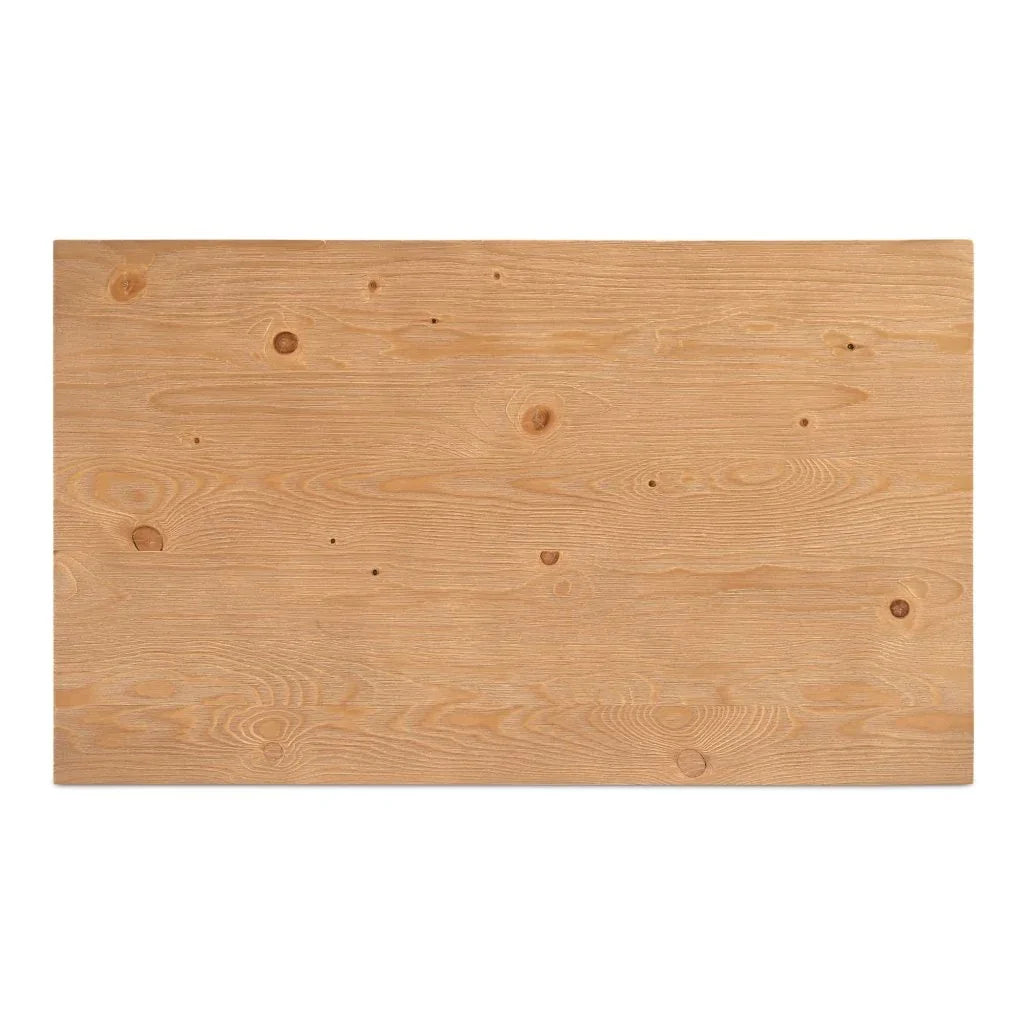 Tade Brown Pine Wood Three Drawer Nightstand - LOOMLAN - Moe's Home - Nightstands