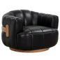 Tadeo Leather Swivel Lounge Chair - LOOMLAN - SUNPAN - Club Chairs