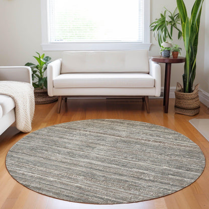 Taelain Brown Washable Indoor-Outdoor Rug
