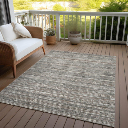 Taelain Brown Washable Indoor-Outdoor Rug