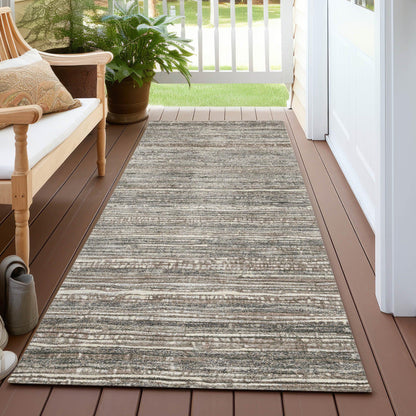 Taelain Brown Washable Indoor-Outdoor Rug