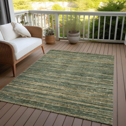 Taelain Fern Washable Indoor-Outdoor Rug