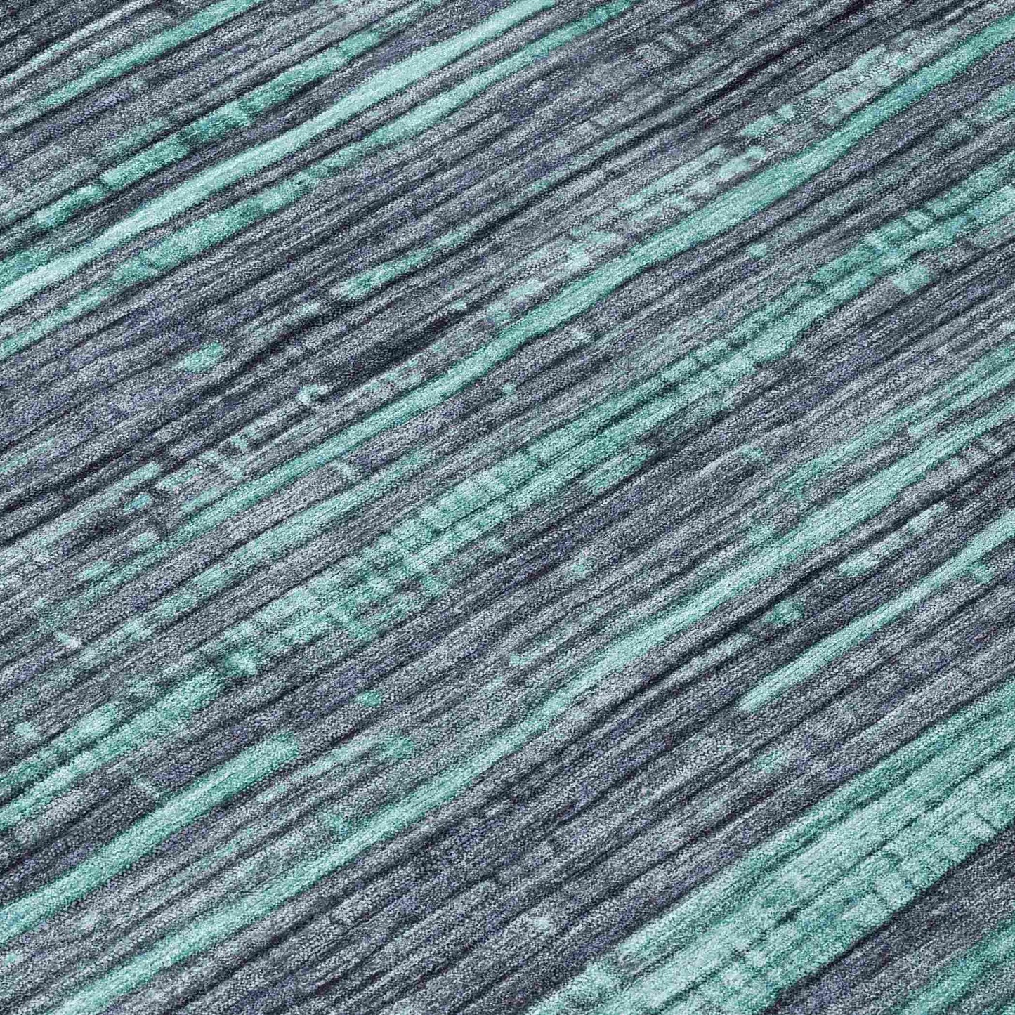 Taelain Teal Washable Indoor-Outdoor Rug