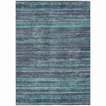 Taelain Teal Washable Indoor-Outdoor Rug