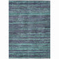 Taelain Teal Washable Indoor-Outdoor Rug