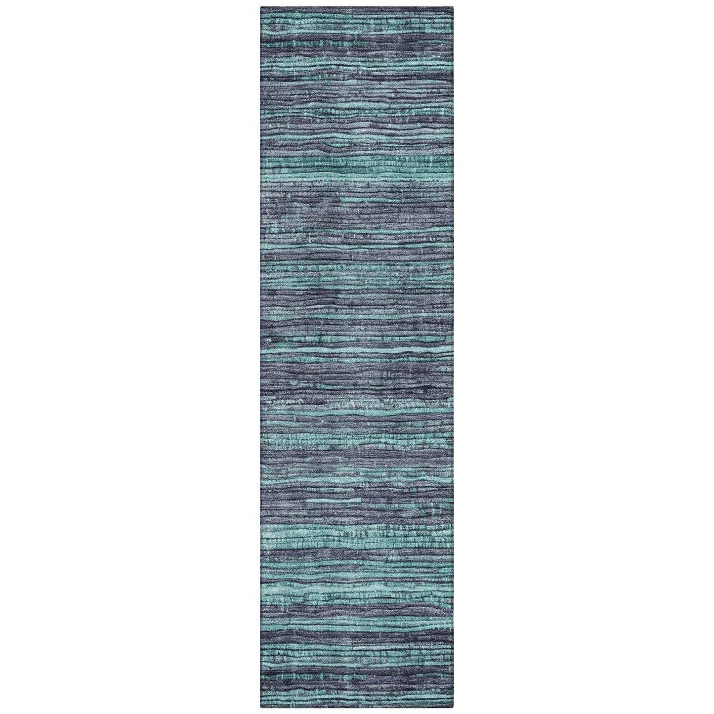 Taelain Teal Washable Indoor-Outdoor Rug