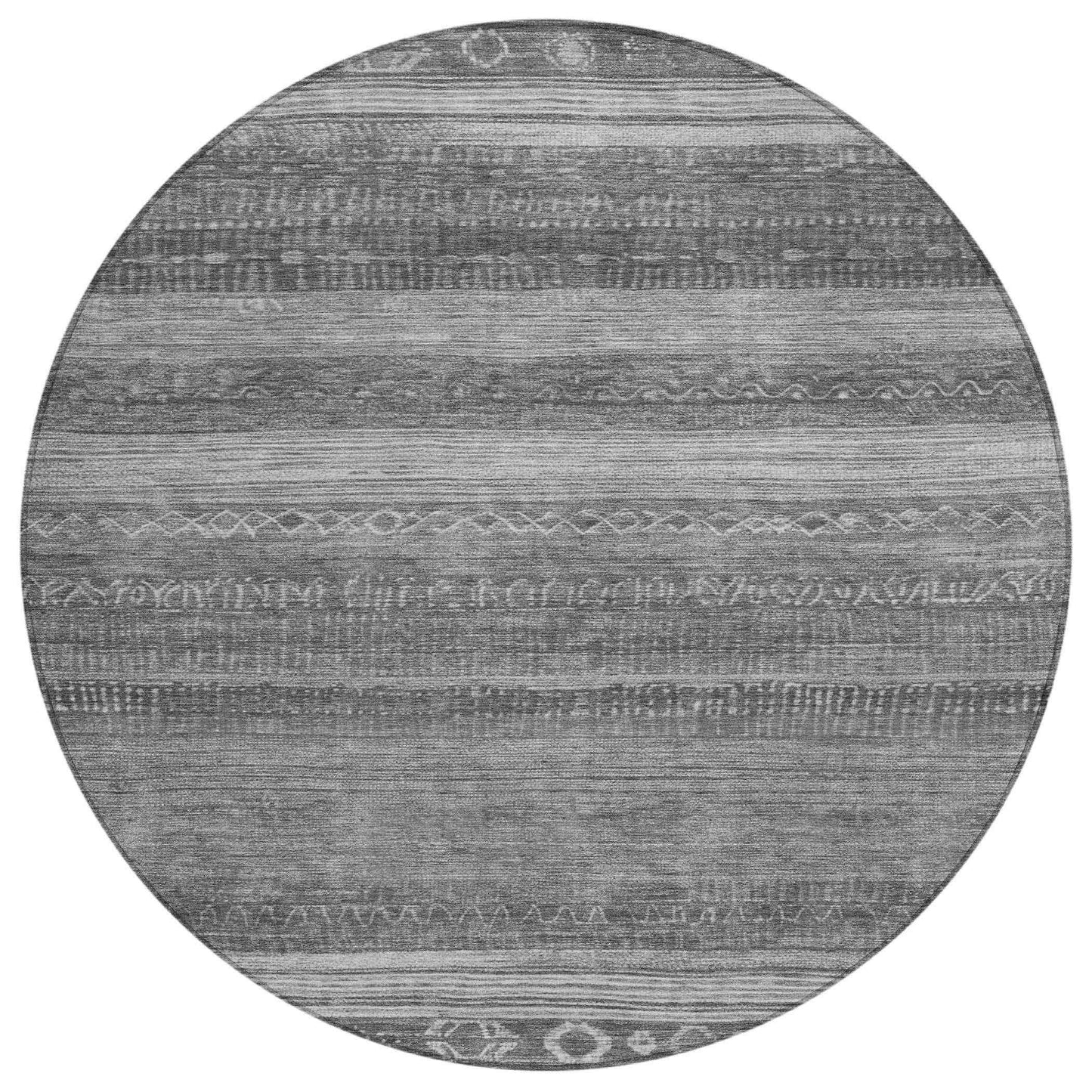 Taelanor Gray Washable Indoor-Outdoor Rug