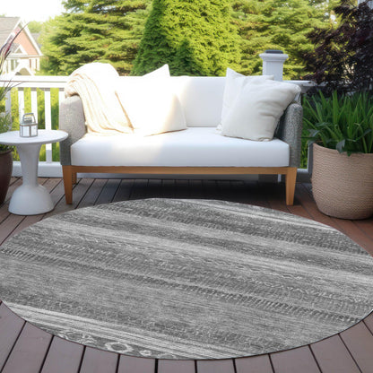 Taelanor Gray Washable Indoor-Outdoor Rug