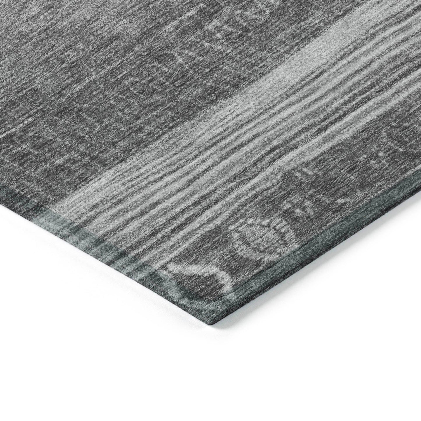 Taelanor Gray Washable Indoor-Outdoor Rug