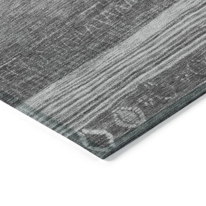 Taelanor Gray Washable Indoor-Outdoor Rug