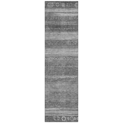 Taelanor Gray Washable Indoor-Outdoor Rug