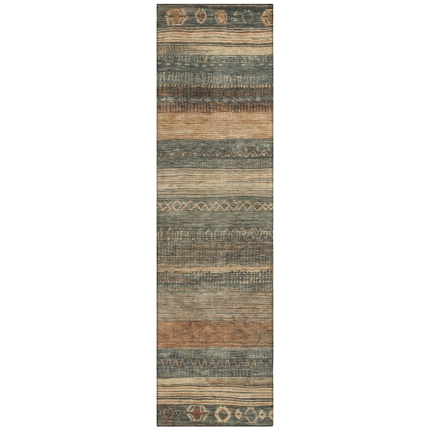 Taelanor Green Washable Indoor-Outdoor Rug