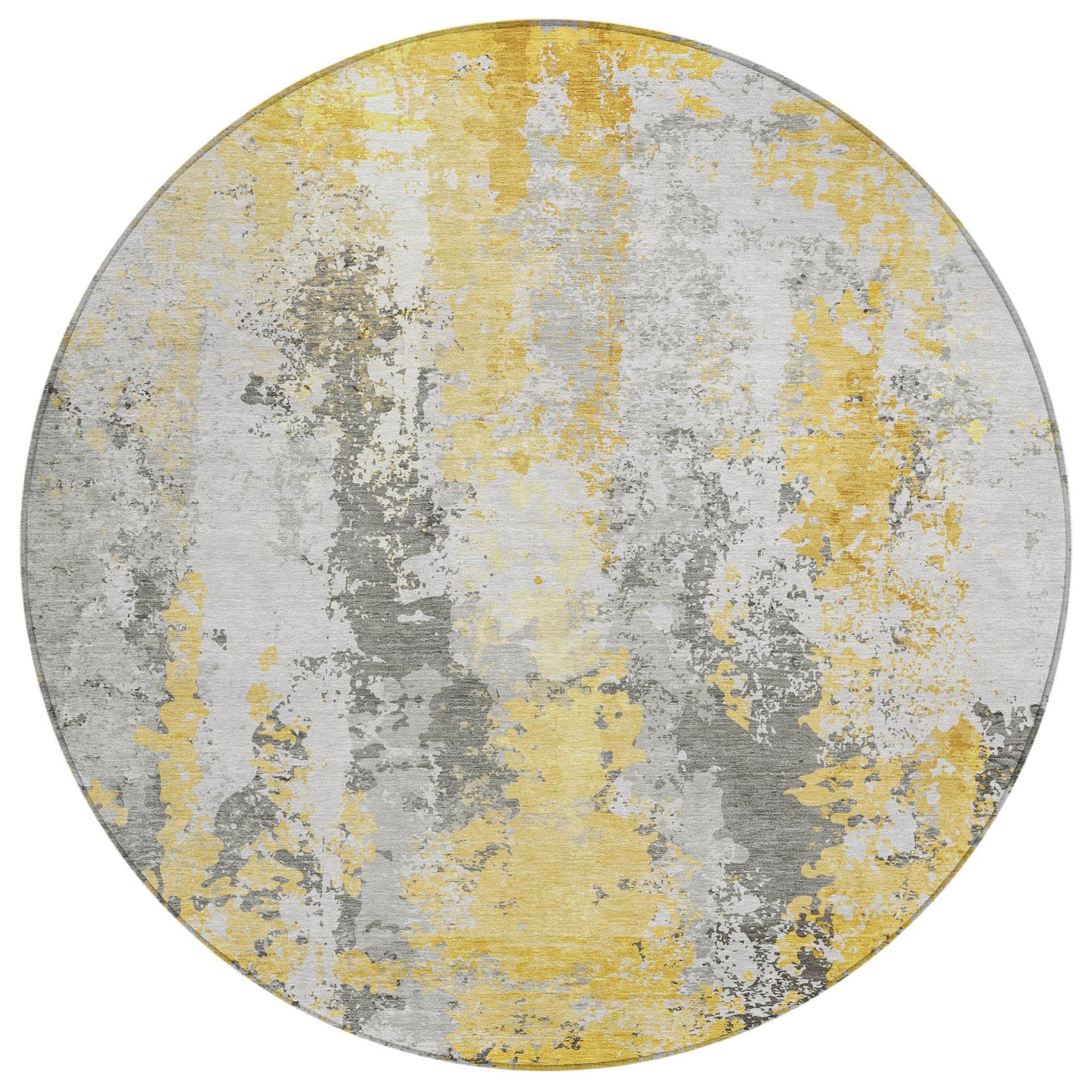 Taelara Gold Washable Indoor-Outdoor Rug