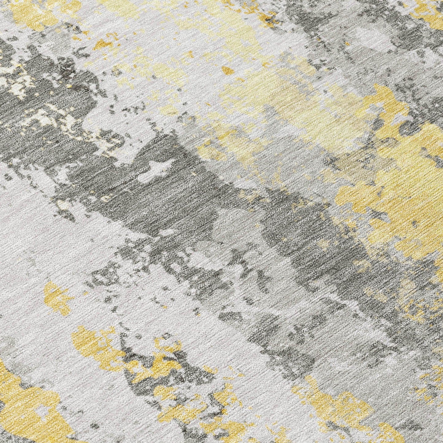 Taelara Gold Washable Indoor-Outdoor Rug