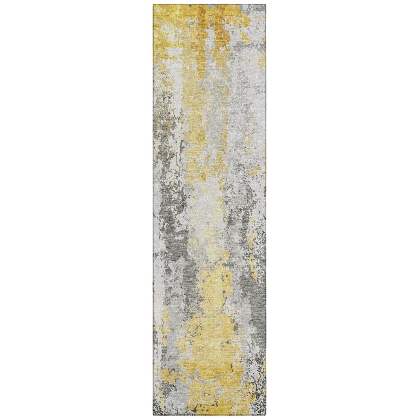 Taelara Gold Washable Indoor-Outdoor Rug