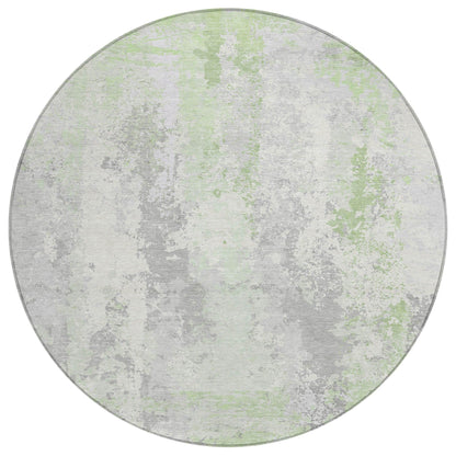 Taelara Green Washable Indoor-Outdoor Rug