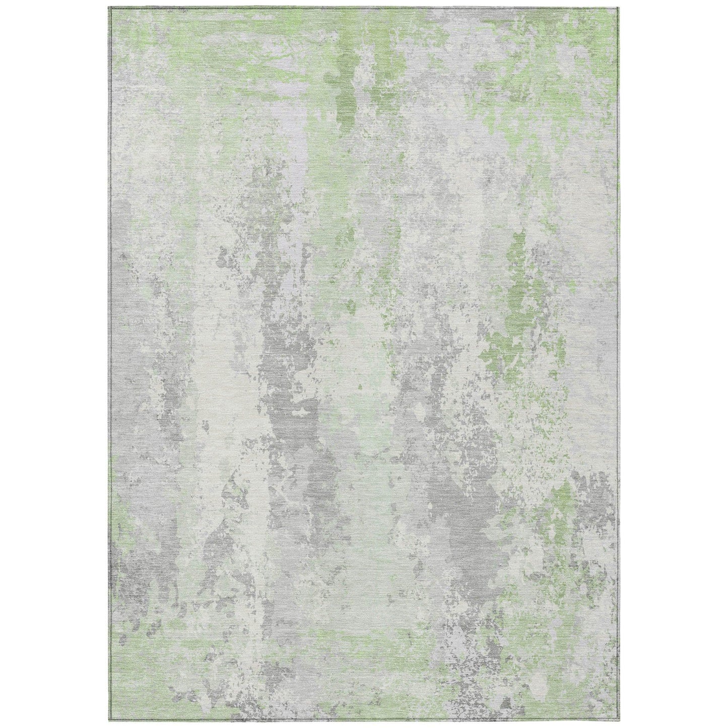 Taelara Green Washable Indoor-Outdoor Rug