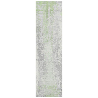 Taelara Green Washable Indoor-Outdoor Rug