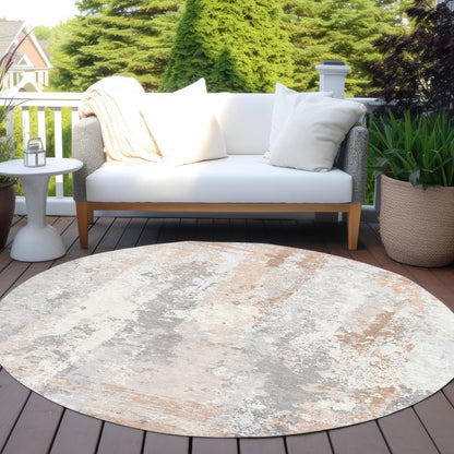 Taelara Orange Washable Indoor-Outdoor Rug