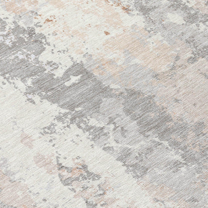 Taelara Orange Washable Indoor-Outdoor Rug