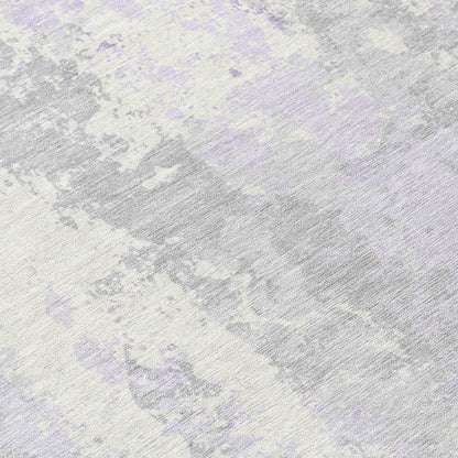 Taelara Purple Washable Indoor-Outdoor Rug