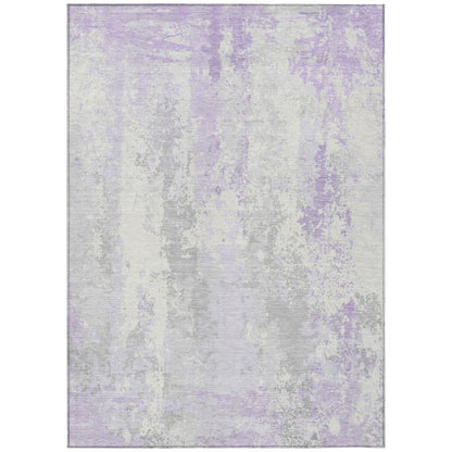 Taelara Purple Washable Indoor-Outdoor Rug