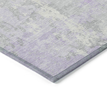 Taelara Purple Washable Indoor-Outdoor Rug