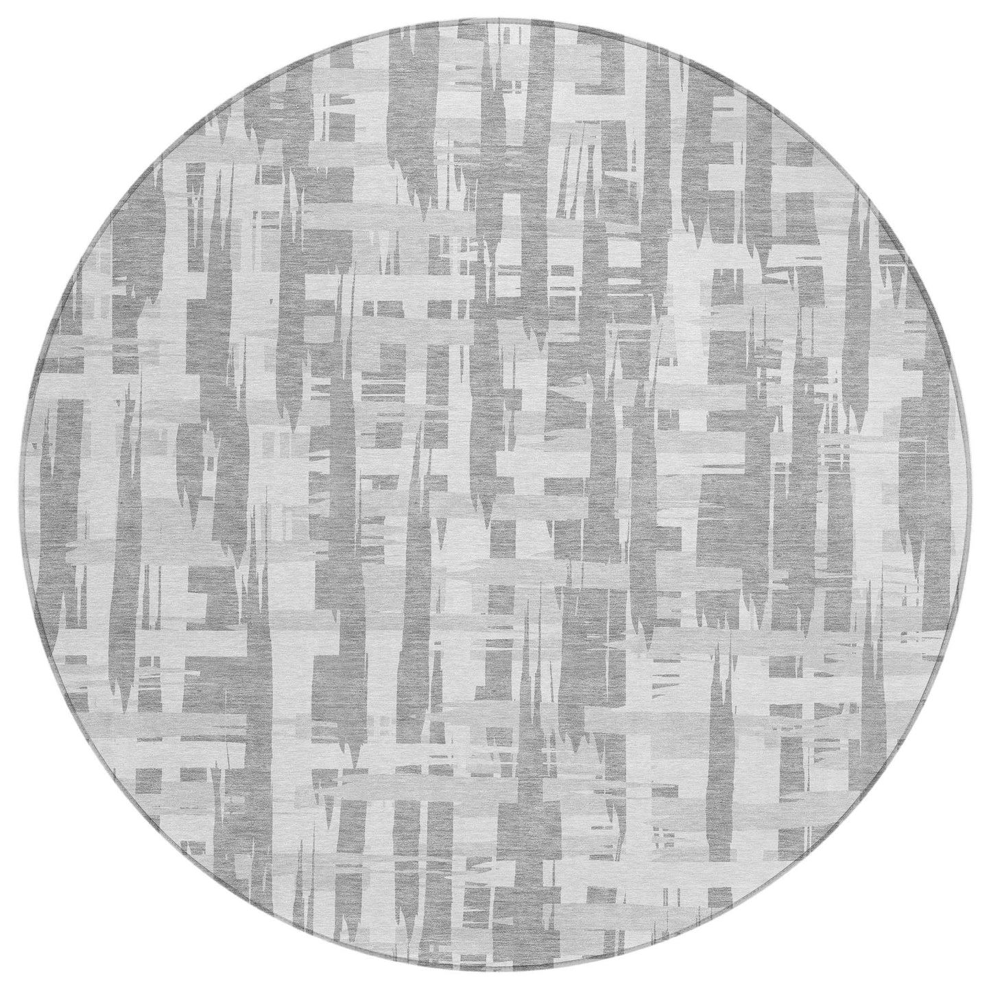 Taelaris Gray Washable Indoor-Outdoor Rug