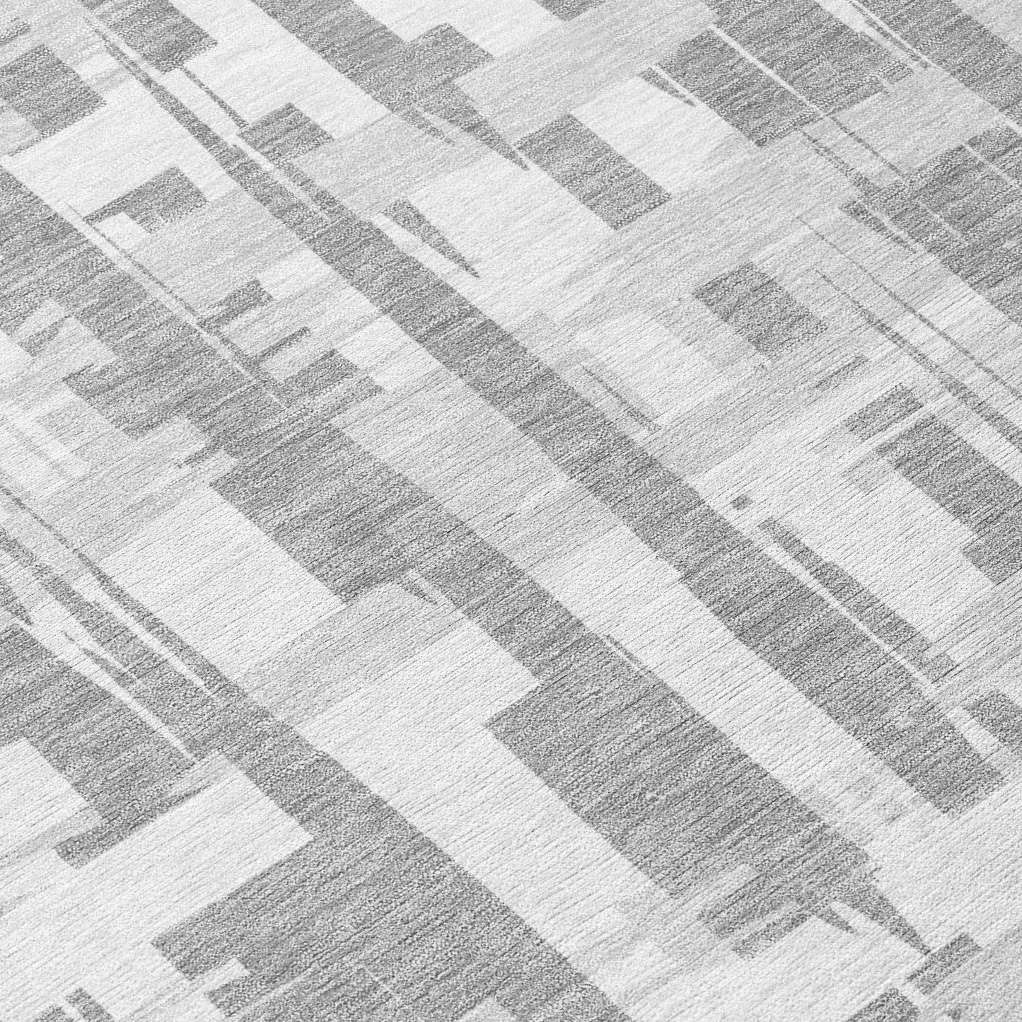 Taelaris Gray Washable Indoor-Outdoor Rug