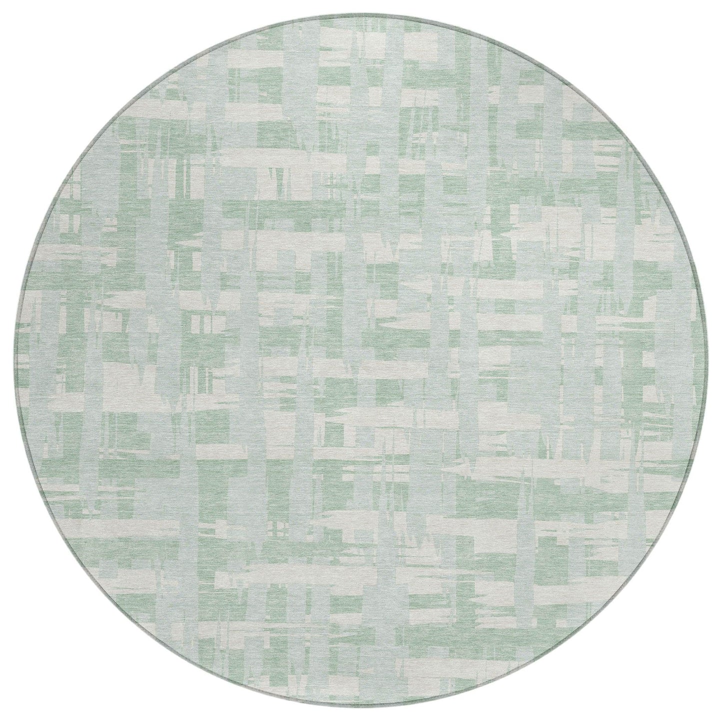 Taelaris Green Washable Indoor-Outdoor Rug