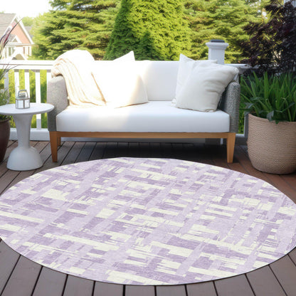 Taelaris Purple Washable Indoor-Outdoor Rug