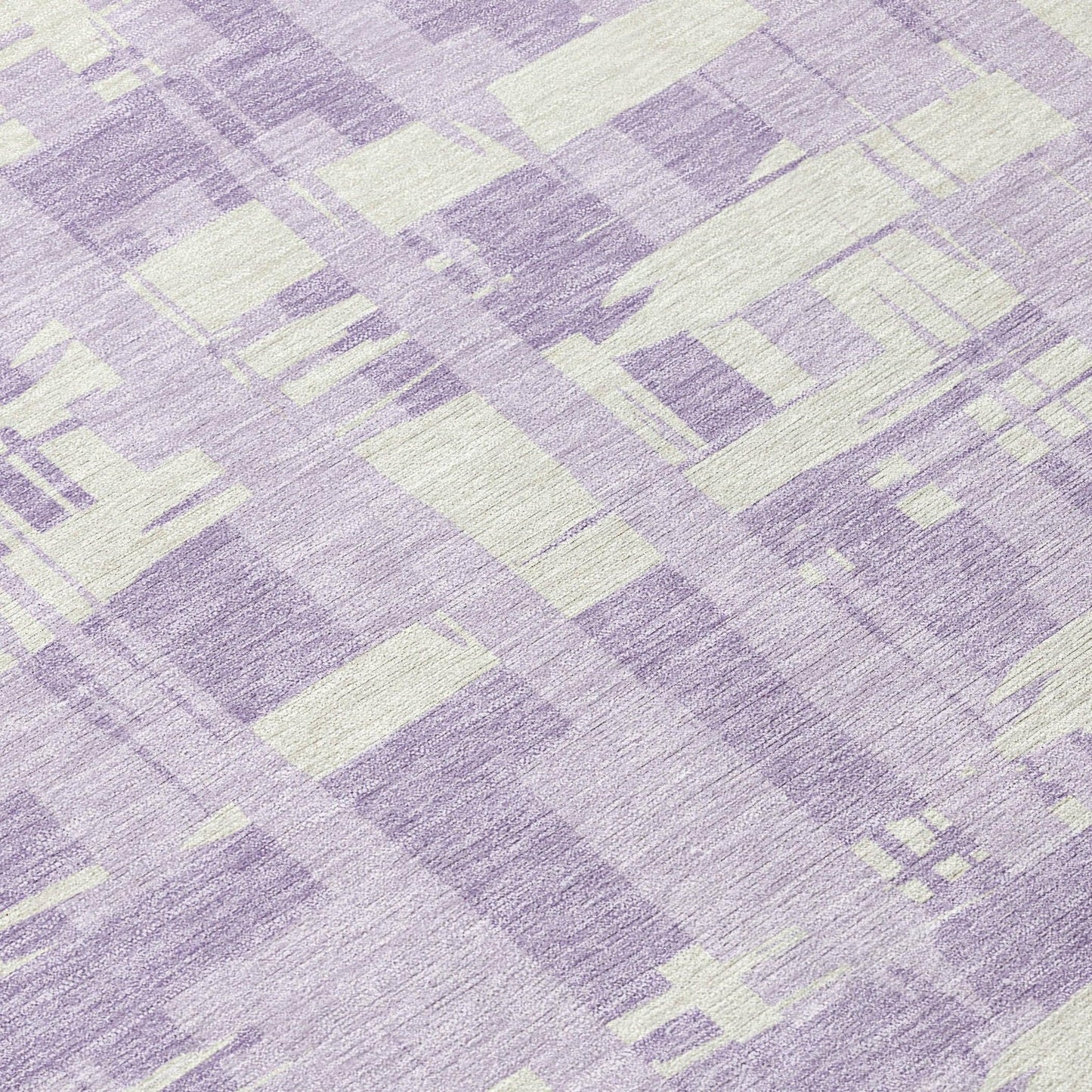 Taelaris Purple Washable Indoor-Outdoor Rug