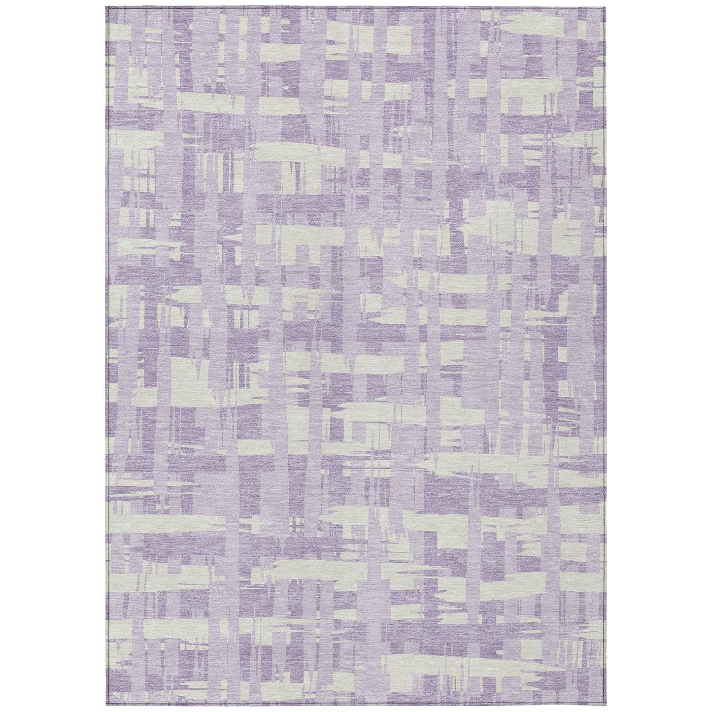 Taelaris Purple Washable Indoor-Outdoor Rug