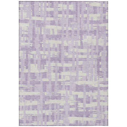 Taelaris Purple Washable Indoor-Outdoor Rug