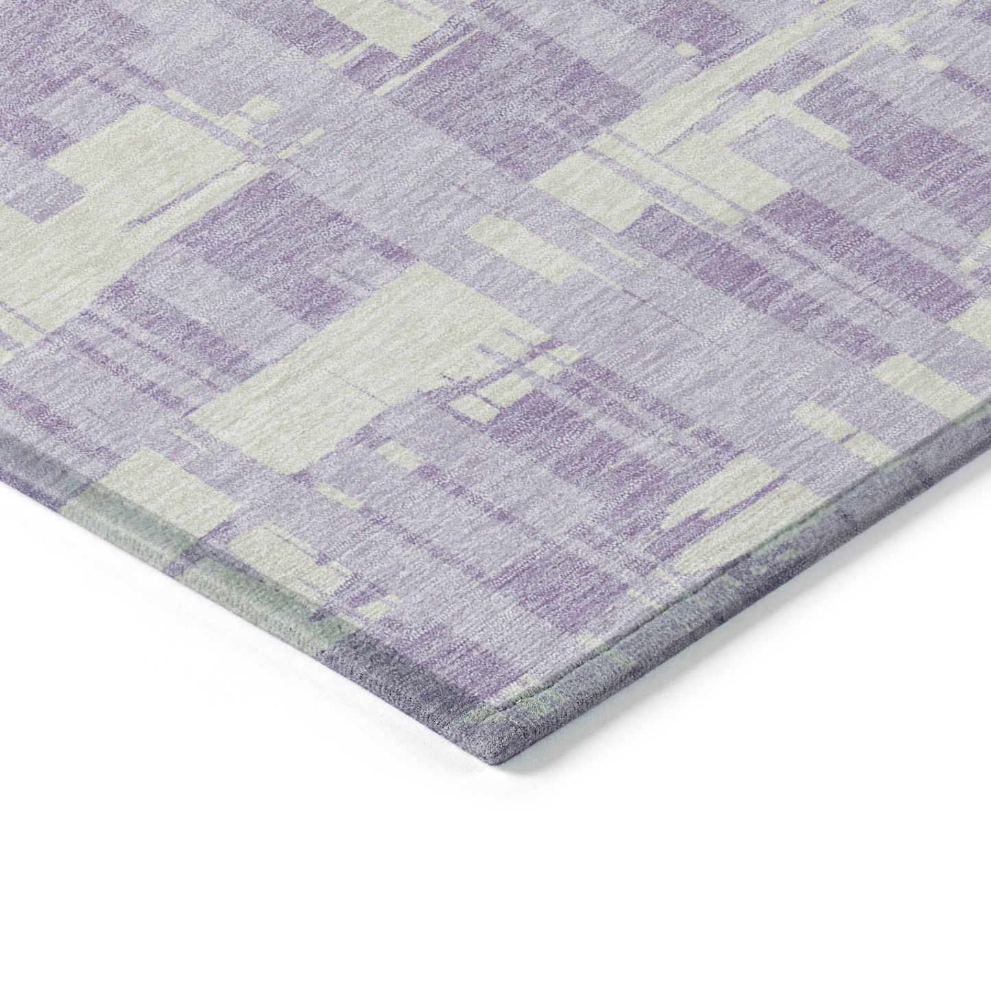 Taelaris Purple Washable Indoor-Outdoor Rug