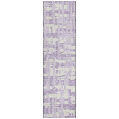 Taelaris Purple Washable Indoor-Outdoor Rug