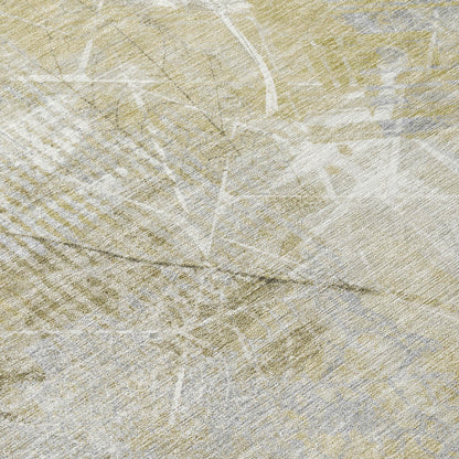 Taelas Brown Washable Indoor-Outdoor Rug