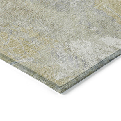 Taelas Brown Washable Indoor-Outdoor Rug