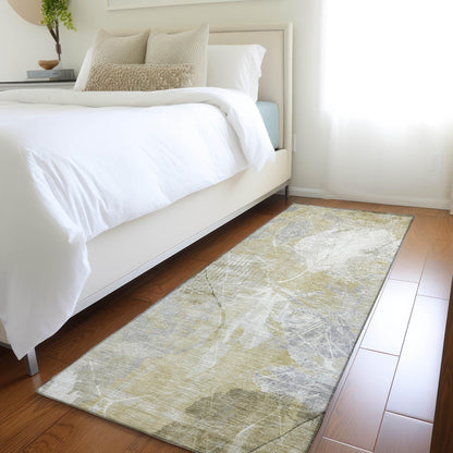 Taelas Brown Washable Indoor-Outdoor Rug