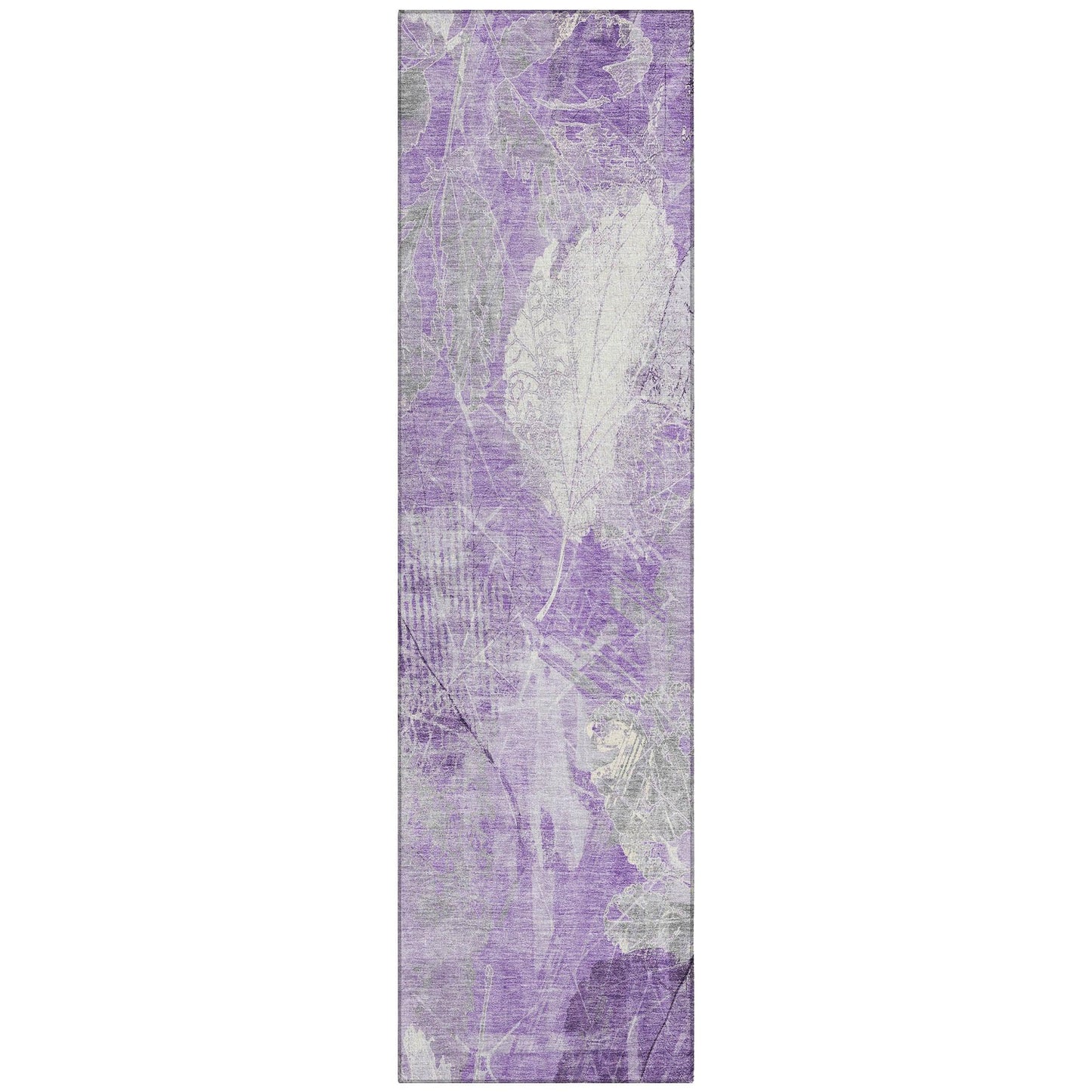 Taelas Purple Washable Indoor-Outdoor Rug
