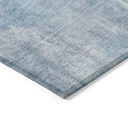 Taelion Blue Washable Indoor-Outdoor Rug