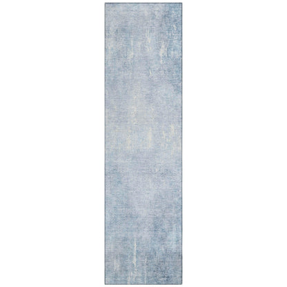 Taelion Blue Washable Indoor-Outdoor Rug