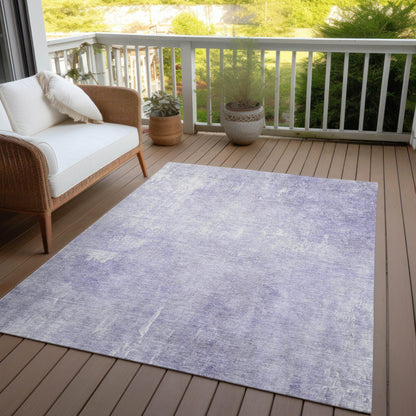 Taelion Purple Washable Indoor-Outdoor Rug
