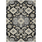 Taelira Black Washable Indoor-Outdoor Rug