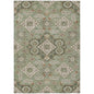 Taelira Green Washable Indoor-Outdoor Rug