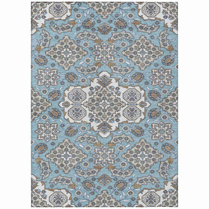 Taelira Sky Washable Indoor-Outdoor Rug
