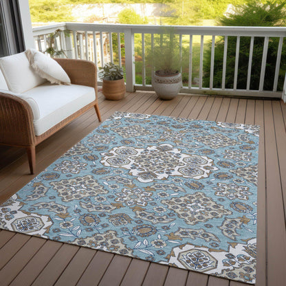 Taelira Sky Washable Indoor-Outdoor Rug