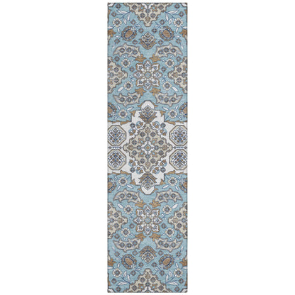 Taelira Sky Washable Indoor-Outdoor Rug